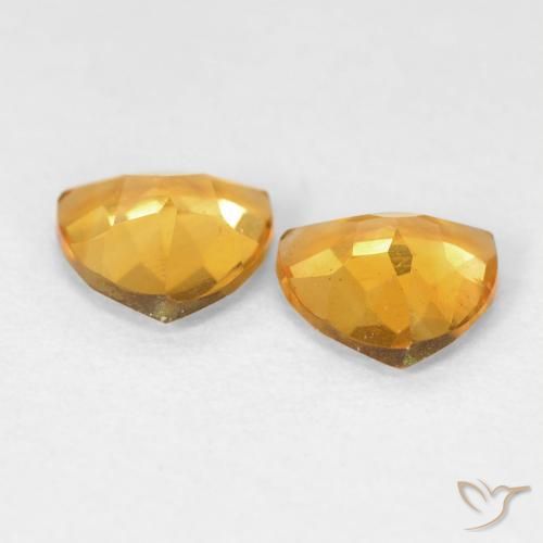 1.27 карата, натуральный Medium Light-Golden Цитрин, Триллион, VVS-VS