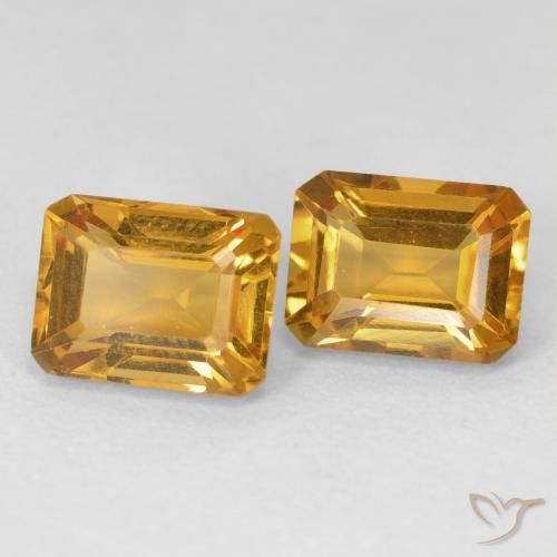 3.19 карата, натуральный Medium Light-Golden Цитрин, Октагон / Изумрудная Огранка, VVS-VS