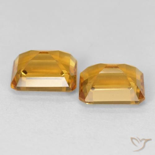 3.19 карата, натуральный Medium Light-Golden Цитрин, Октагон / Изумрудная Огранка, VVS-VS