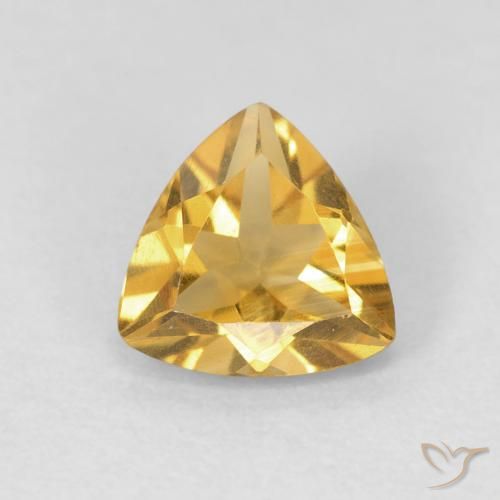 0.93ct Натуральный Глубокое золото Цитрин, Триллион, VVS-VS