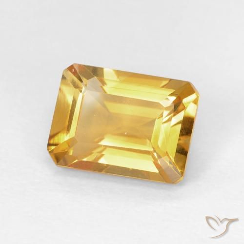 1.49 карата, натуральный Medium Light Orange-Gold Цитрин, Октагон / Изумрудная Огранка, Чистота VVS