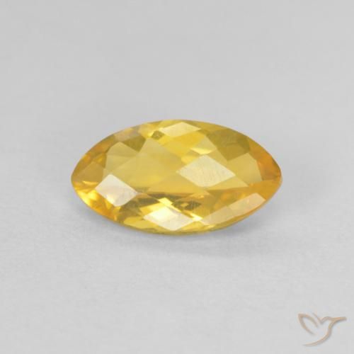 0.84ct Натуральный Золотой Цитрин, Маркиза, Чистота VS