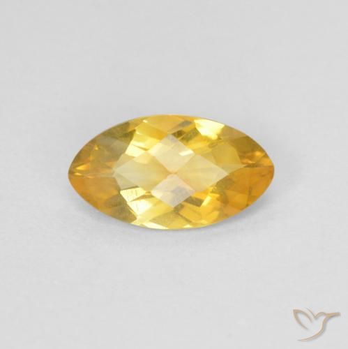 0.79ct Натуральный Золотой Цитрин, Маркиза, Чистота VS