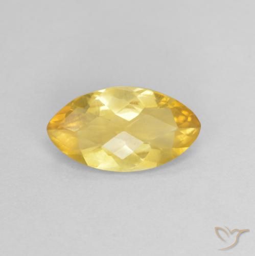 0.84ct Натуральный Золотой Цитрин, Маркиза, Чистота VS