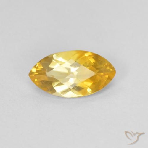 0.71ct Натуральный Золотой Цитрин, Маркиза, Чистота VS