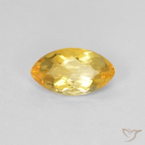 0.88ct Натуральный Золотой Цитрин, Маркиза, Чистота VS
