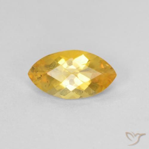0.90ct Натуральный Средний золотой Цитрин, Маркиза, Чистота VS
