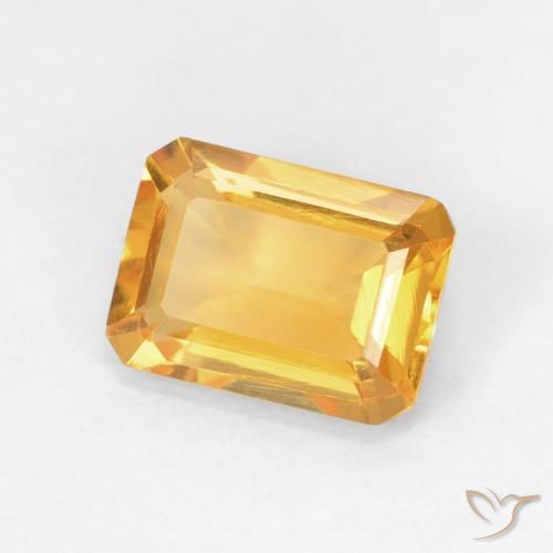 1.48 карата, натуральный Medium Light Orange-Gold Цитрин, Октагон / Изумрудная Огранка, VVS-VS
