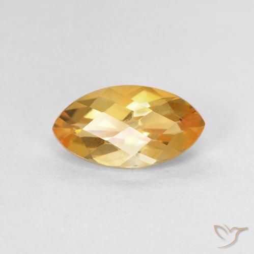 1.04ct Натуральный Золотисто-оранжевый Цитрин, Маркиза, VVS-VS