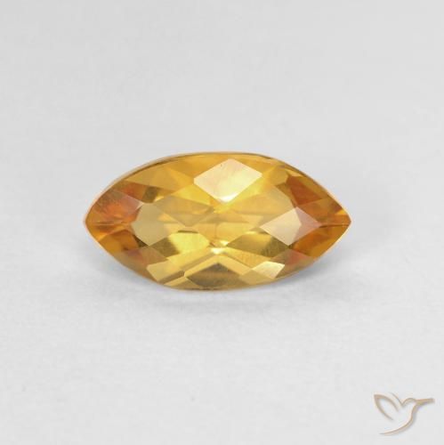 0.95ct Натуральный Оранжево-золотой Цитрин, Маркиза, VVS-VS