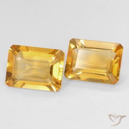 2.91 карата, натуральный Medium Light Orange-Gold Цитрин, Октагон / Изумрудная Огранка, Чистота VVS