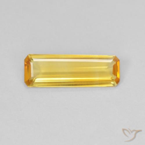 0.94ct Натуральный Яркое золото Цитрин, Изумрудная огранка, Чистота VVS