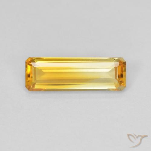 1.26ct Натуральный Средний золотой Цитрин, Изумрудная огранка, Чистота VVS