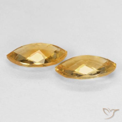 1.71 карата, натуральный Medium Light-Golden Цитрин, Маркиза, Чистота VS