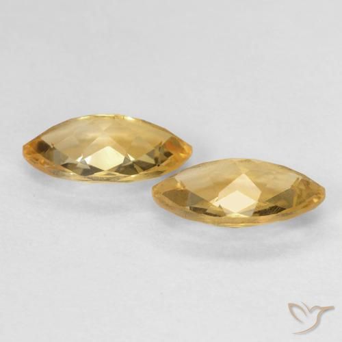 1.71 карата, натуральный Medium Light-Golden Цитрин, Маркиза, Чистота VS