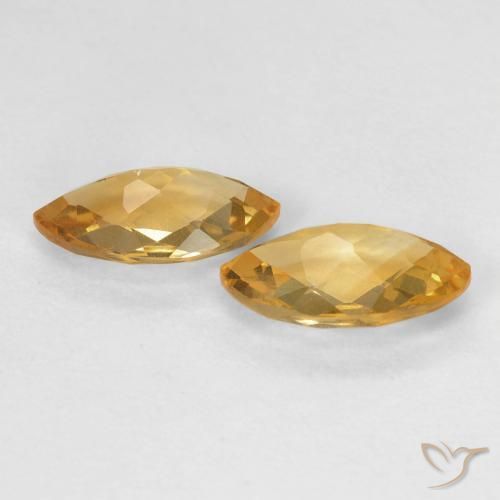 1.65 карата, натуральный Medium Light-Golden Цитрин, Маркиза, Чистота VS
