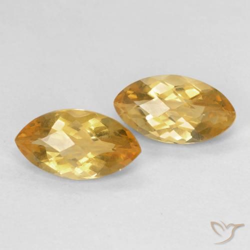 1.88 карата, натуральный Medium Dark-Golden Цитрин, Маркиза, Чистота VS