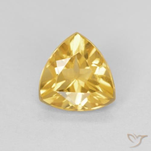 0.88ct Натуральный Золотой Цитрин, Триллион, VVS-VS