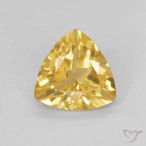 1.04ct Натуральный Золотой Цитрин, Триллион, VVS-VS