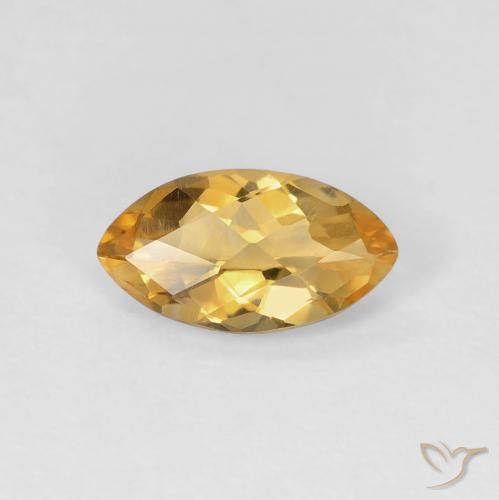 0.82ct Натуральный Золотисто-оранжевый Цитрин, Маркиза, VVS-VS