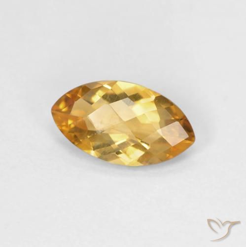 0.78 карата, натуральный Medium Light-Golden Цитрин, Маркиза, VVS-VS
