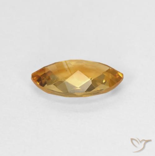 0.78 карата, натуральный Medium Light-Golden Цитрин, Маркиза, VVS-VS