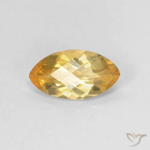 0.90ct Натуральный Medium Light-Golden Цитрин, Маркиза, VVS-VS