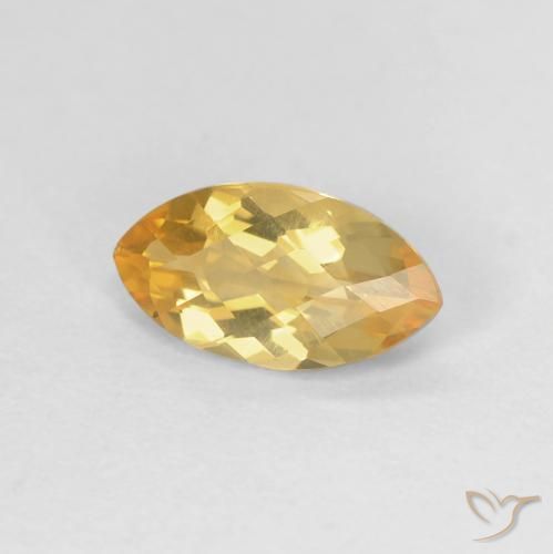 0.90 карата, натуральный Medium Light-Golden Цитрин, Маркиза, VVS-VS
