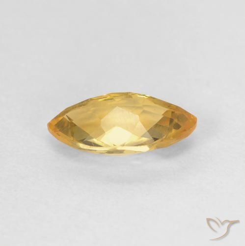 0.90 карата, натуральный Medium Light-Golden Цитрин, Маркиза, VVS-VS