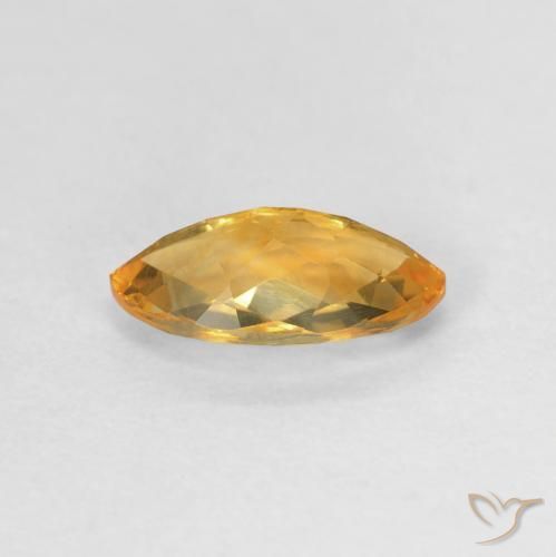 0.89 карата, натуральный Medium Light-Golden Цитрин, Маркиза, VVS-VS