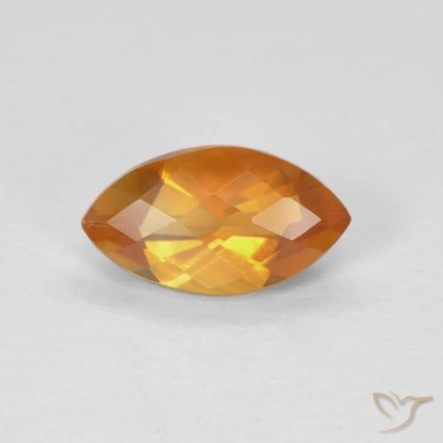 0.95ct Натуральный Золотой Цитрин, Маркиза, Чистота VS