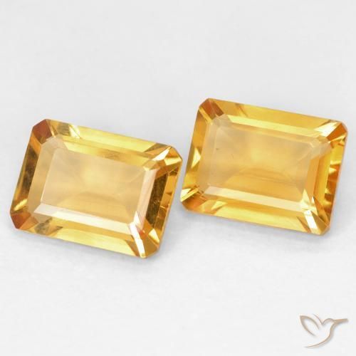 2.66 карата, натуральный Medium Light Orange-Gold Цитрин, Октагон / Изумрудная Огранка, Чистота VVS