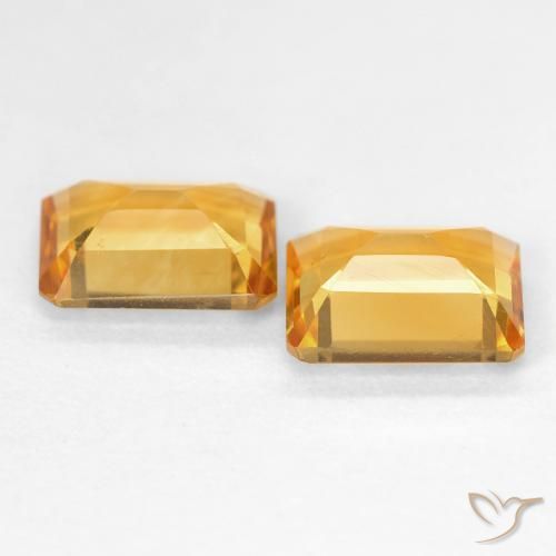 2.66 карата, натуральный Medium Light Orange-Gold Цитрин, Октагон / Изумрудная Огранка, Чистота VVS