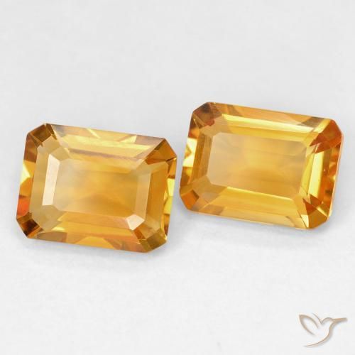 2.91 карата, натуральный Medium Light Orange-Gold Цитрин, Октагон / Изумрудная Огранка, Чистота VVS