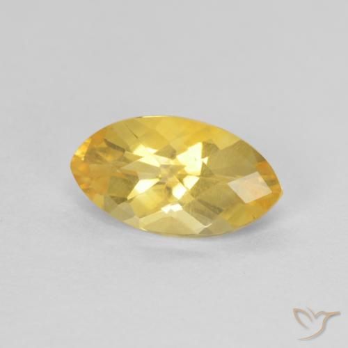 1.00ct Натуральный Золотисто-оранжевый Цитрин, Маркиза, Чистота VS