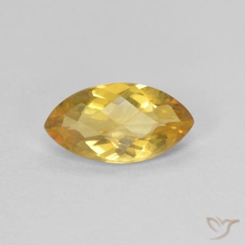 0.81ct Натуральный Среднее золото Цитрин, Маркиза, VVS-VS