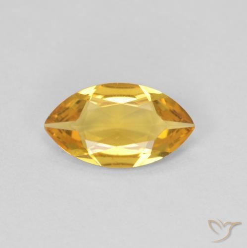 0.65ct Натуральный Золотой Цитрин, Маркиза, VVS-VS