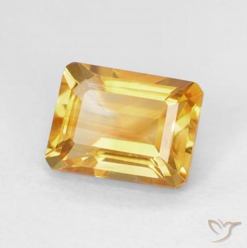 1.62 карата, натуральный Medium Light Orange-Gold Цитрин, Октагон / Изумрудная Огранка, Чистота VVS