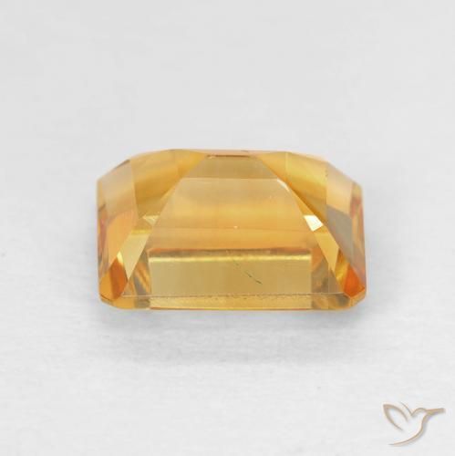 1.62 карата, натуральный Medium Light Orange-Gold Цитрин, Октагон / Изумрудная Огранка, Чистота VVS