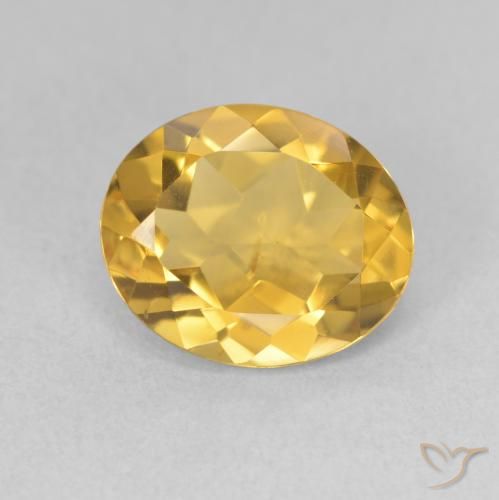 3.31ct Натуральный Глубокое золото Цитрин, Овал, Чистота VS