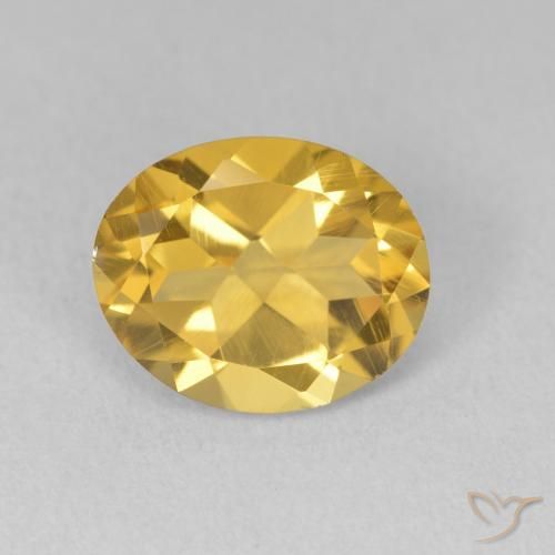 2.98ct Натуральный Золотой Цитрин, Овал, Чистота VS