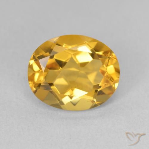 3.55ct Натуральный Золотой Цитрин, Овал, Чистота VS