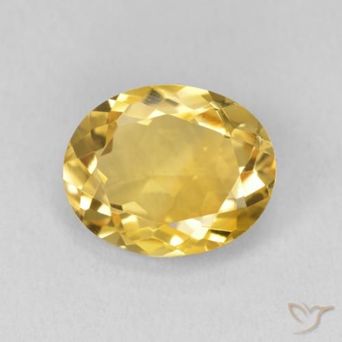 3.23ct Натуральный Золотой Цитрин, Овал, Чистота VS