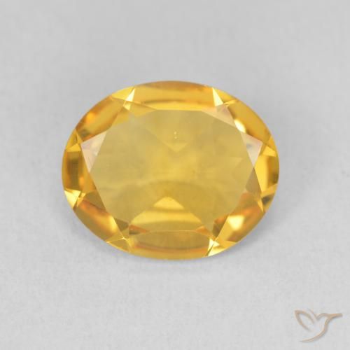 2.57ct Натуральный Среднее золото Цитрин, Овал, Чистота VS