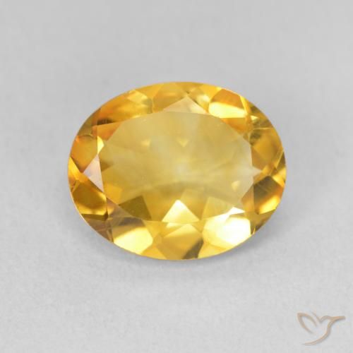 2.85ct Натуральный Золотой Цитрин, Овал, Чистота VS