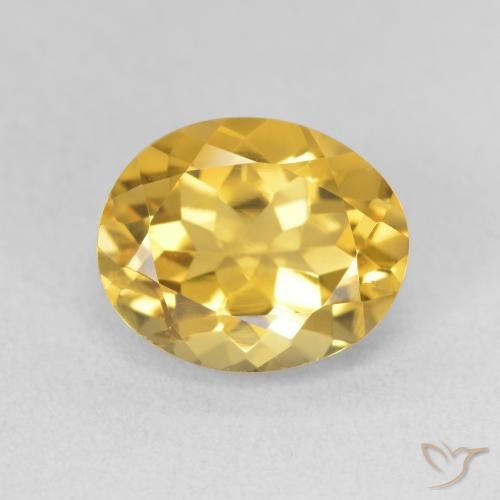 3.51ct Натуральный Средний золотой Цитрин, Овал, Чистота VS