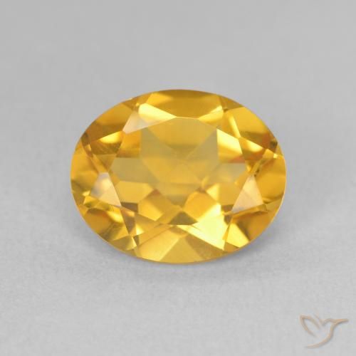 3.26ct Натуральный Среднее золото Цитрин, Овал, Чистота VS