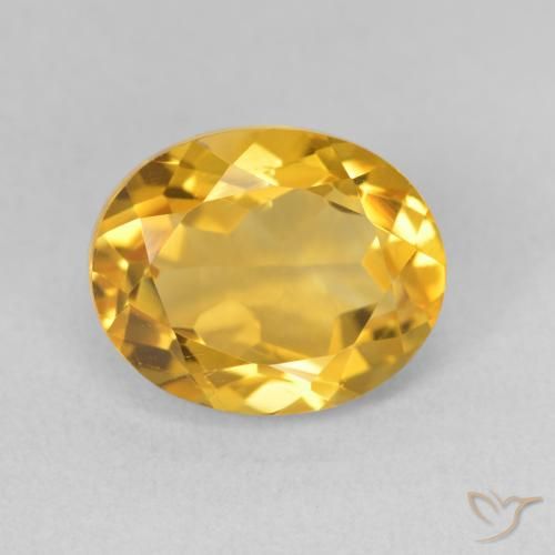 3.87ct Натуральный Яркое золото Цитрин, Овал, Чистота VS