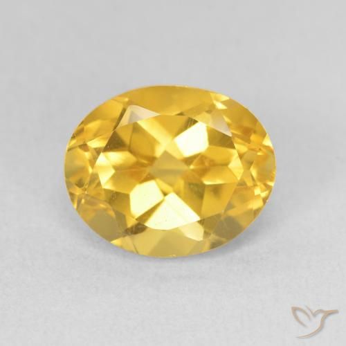 3.42ct Натуральный Яркое золото Цитрин, Овал, Чистота VS