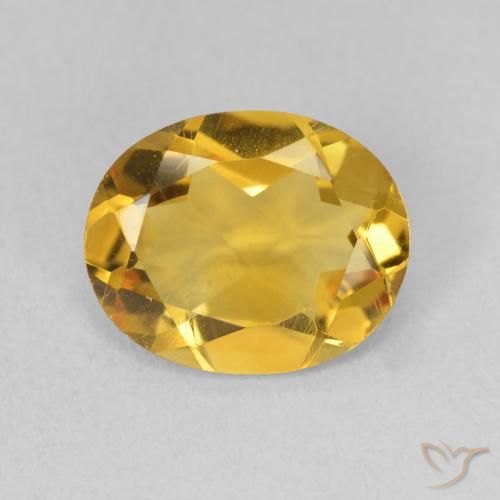 2.69ct Натуральный Золотой Цитрин, Овал, VVS-VS